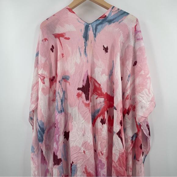 COLLECTION EIGHTEEN Wrap Scarf NWT Warm Pink Multi Spring Lightweight Colorful - Picture 12 of 14